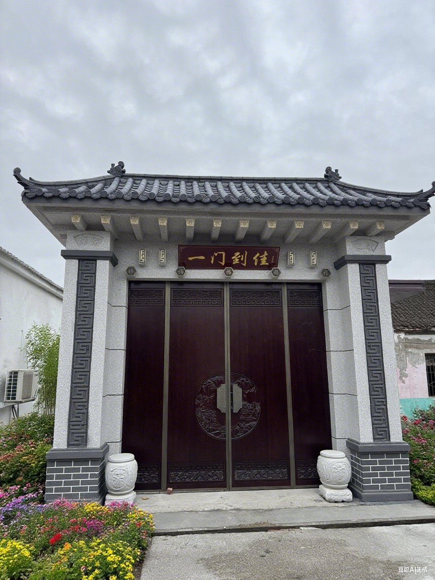 别墅大门 农村自建房大门 高端古建大门 新中式门楼定制